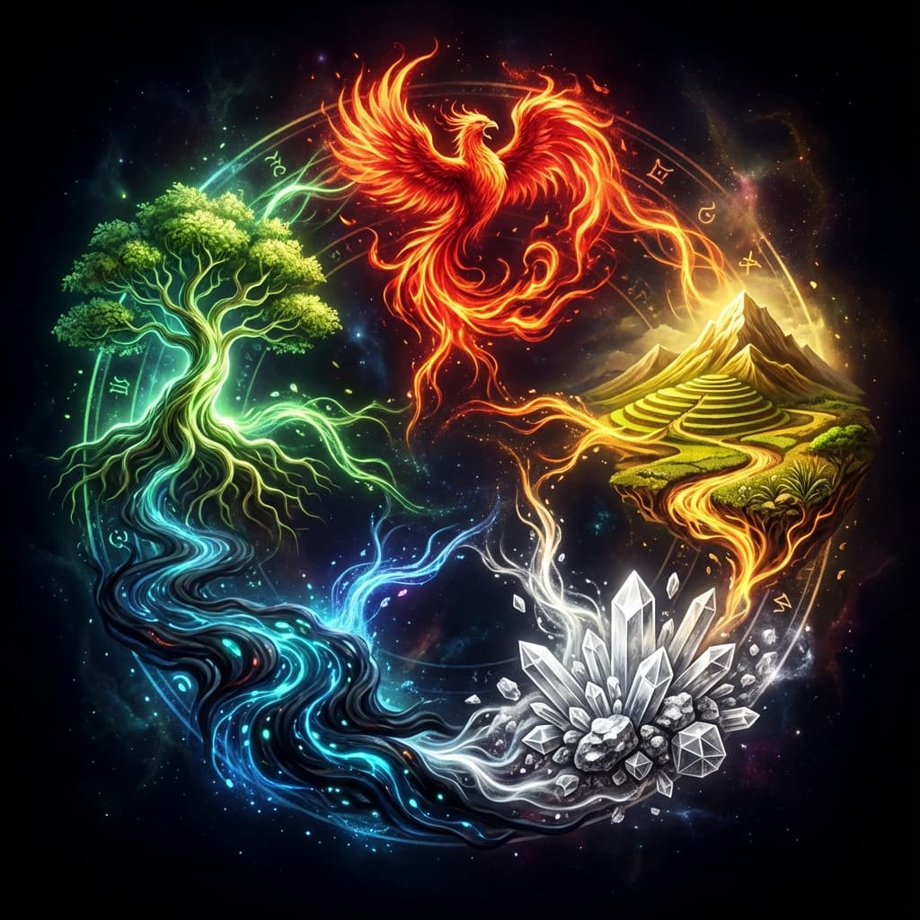 五行(金木水火土)的循環